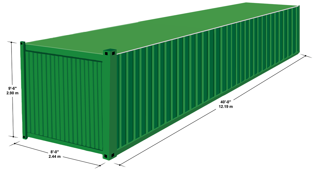 40´ Hi-Cube Steel Dry Cargo Container