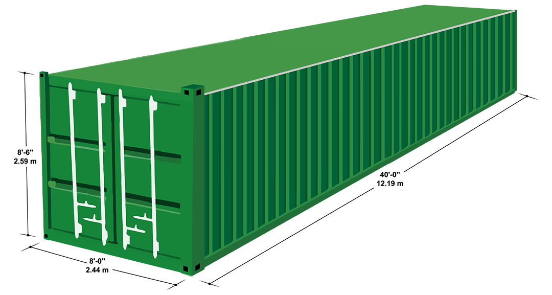 40´ Steel Dry Cargo Container