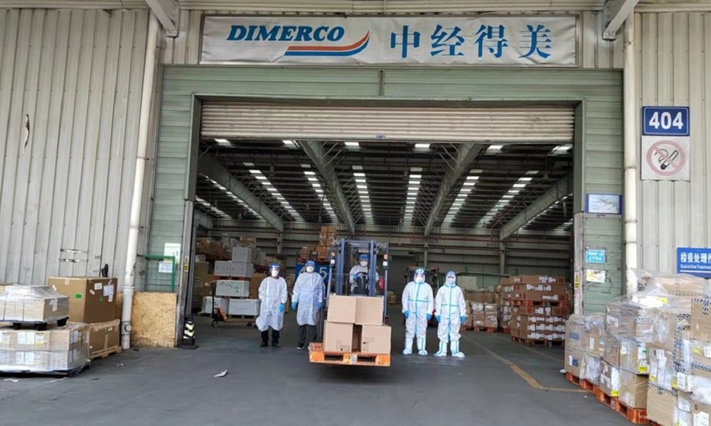 Dimerco dedicated team at PVG bonded warehouse