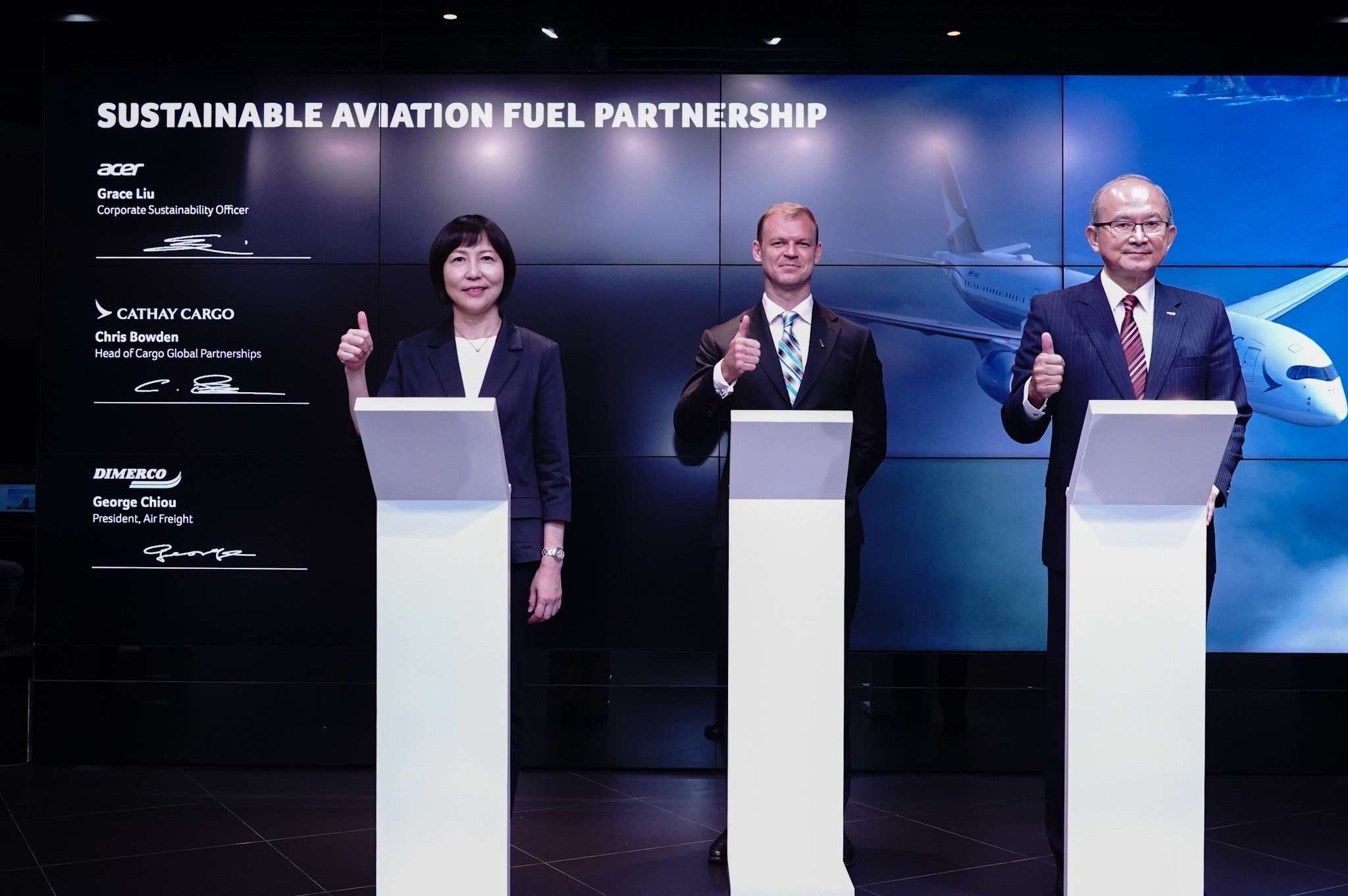 Acer, Cathay Cargo & Dimerco's SAF Signing Ceremony in Taipei on Aug. 27, 2024-1